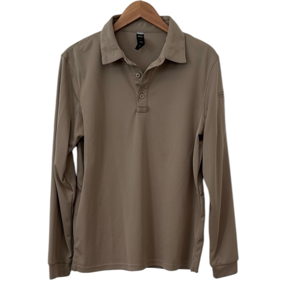 Men’s Mier Long Sleeve Khaki Collard Shirt Small